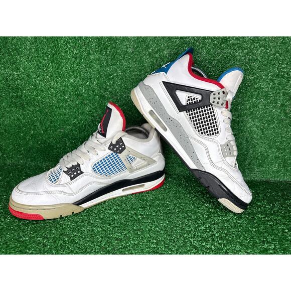Nike Air Jordan 4 What The CI1184-146 White Red Blue Mens Size 8.5 Bred cement main image 7